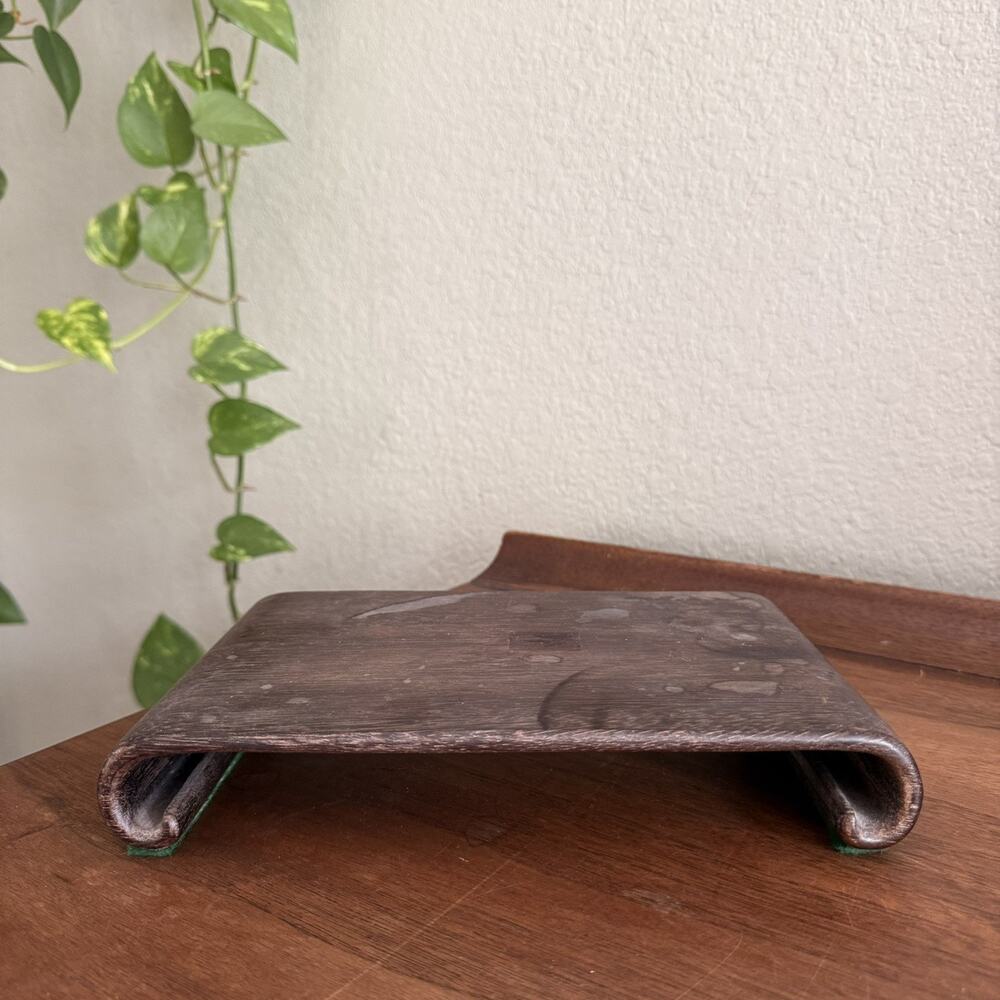 Japanese Bonsai Display Stand Tsugaru Lacquer Table Rolled Legs Vintage Kadai